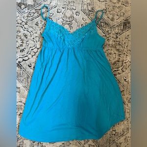 Victoria Secret blue nightgown with eyelet and ribbon detail; size M
